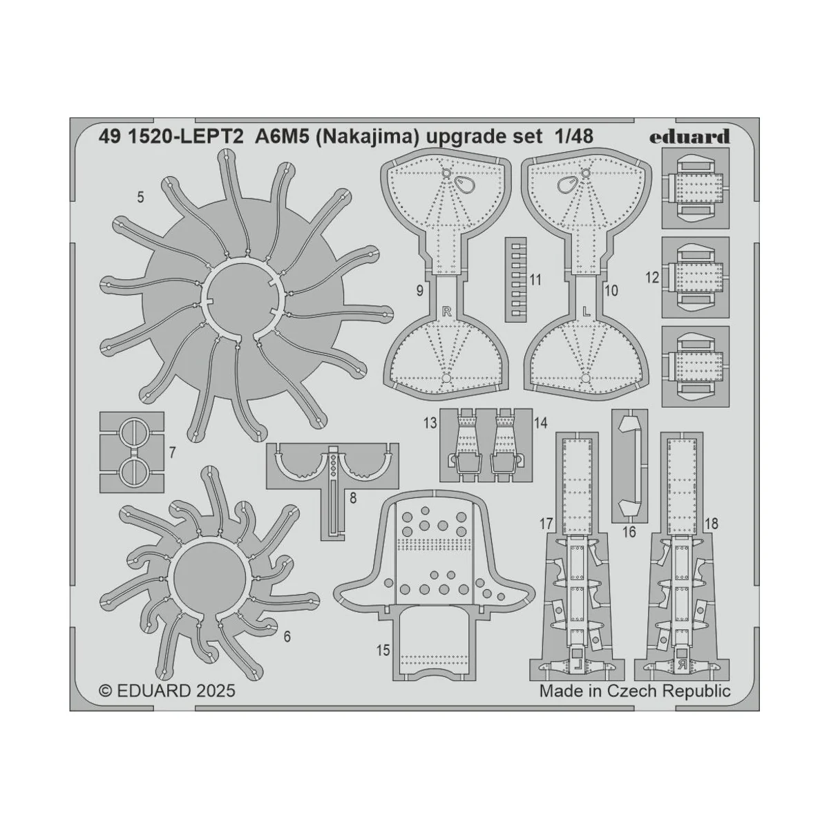 A6M5 (Nakajima) upgrade set EDUARD, 1/48 - Eduard Accessories 491520