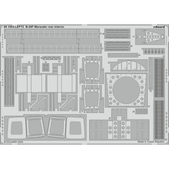 B-26F Marauder rear interior ICM, 1/48 - Eduard Accessories 491553