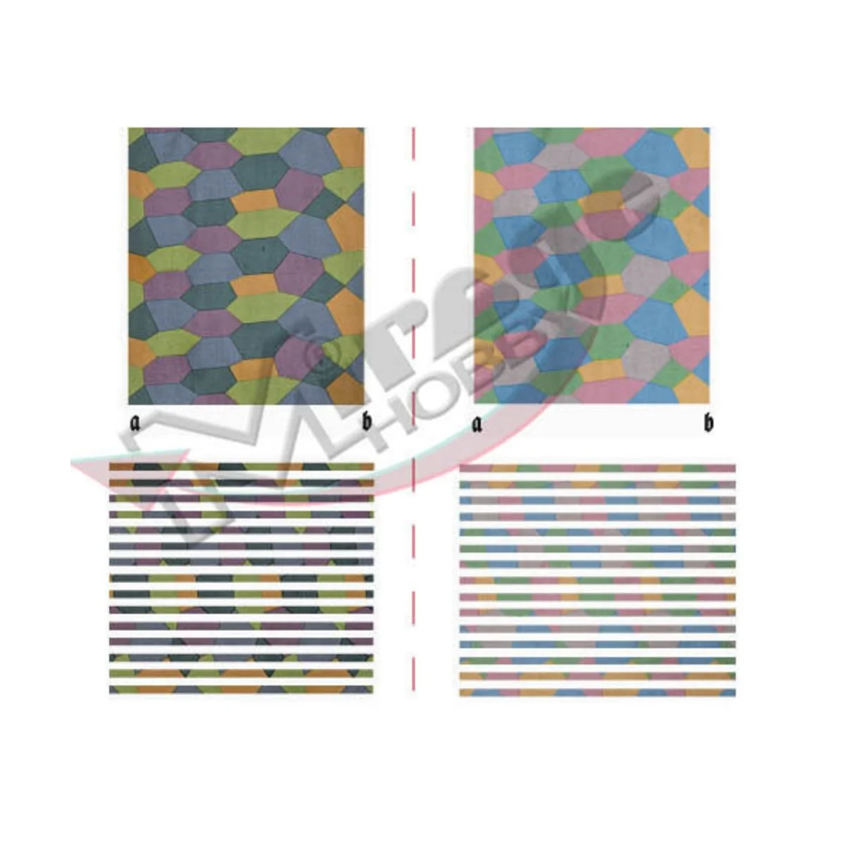 Lozenge Day, five color, dark & light - Mirage Hobby D0003