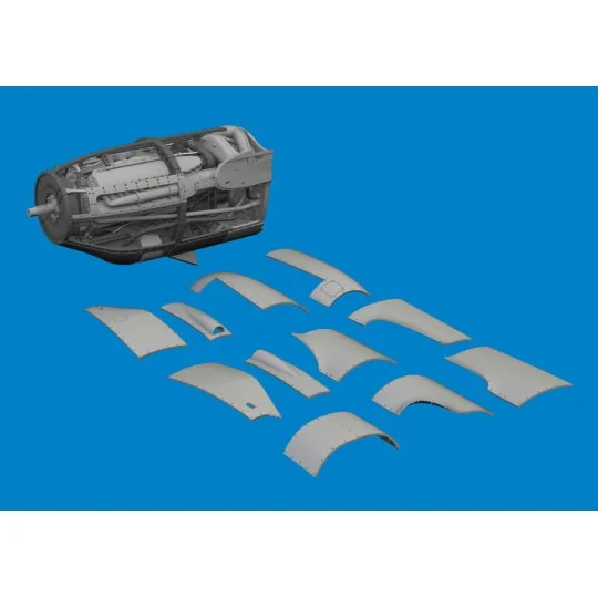 P-38F/G left engine PRINT, 1/48 - Eduard Accessories 6481036
