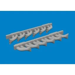 P-39 exhaust stacks fishtail PRINT, 1/48 - Eduard Accessories 6481049 2