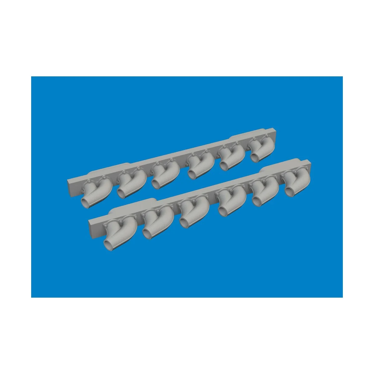 P-39 exhaust stacks rounded PRINT, 1/48 - Eduard Accessories 6481050