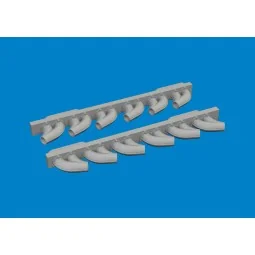 P-39 exhaust stacks rounded PRINT, 1/48 - Eduard Accessories 6481050 2
