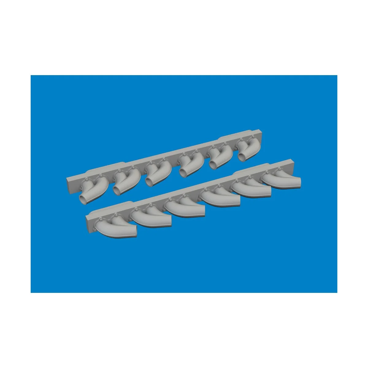 P-39 exhaust stacks rounded PRINT, 1/48 - Eduard Accessories 6481050