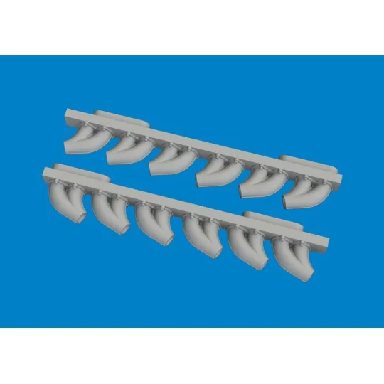 P-39 exhaust stacks rounded PRINT, 1/48 - Eduard Accessories 6481050