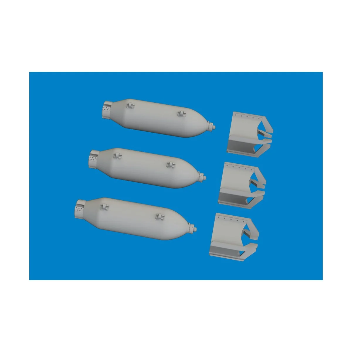 P-40 100lb M30 US bombs PRINT EDUARD, 1/48 - Eduard Accessories 648...