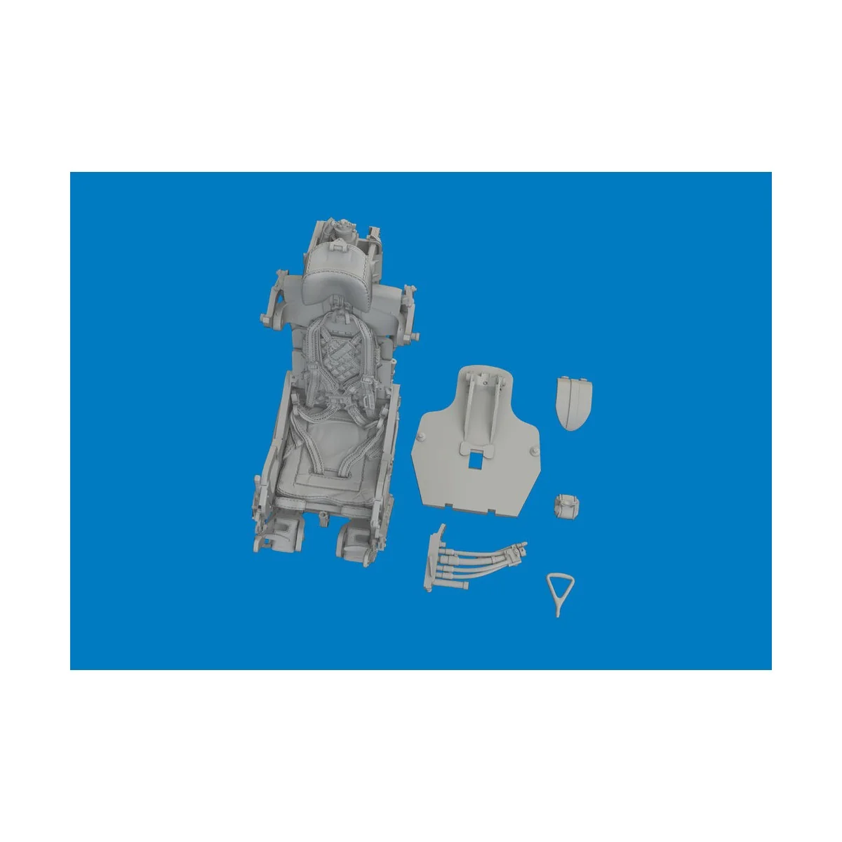 MiG-21F ejection seat w/ integral seat belts PRINT for Eduard, 1/48...