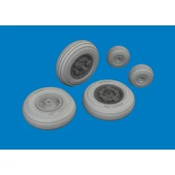 Harrier wheels for Uma Models, 1/48 - Eduard Accessories 6481164 2