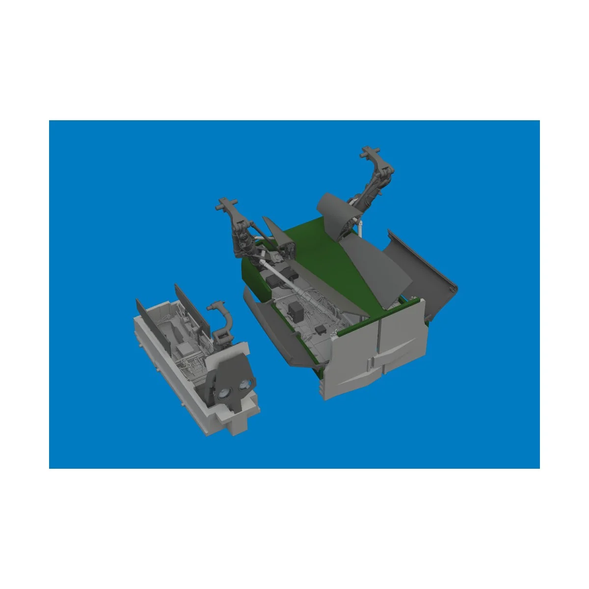 Jaguar wheel bays & undercarriage legs PRINT for Airfix, 1/48 - Edu...