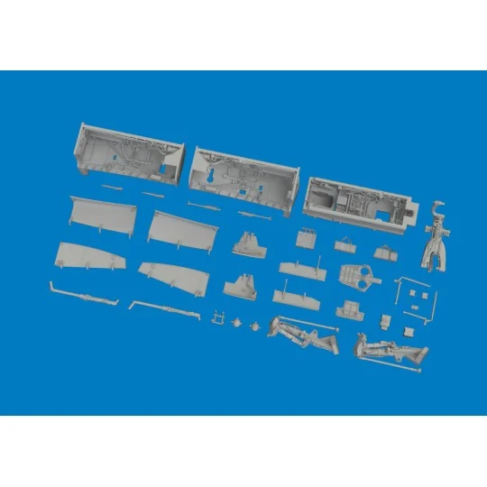 Jaguar wheel bays & undercarriage legs PRINT for Airfix, 1/48 - Edu...