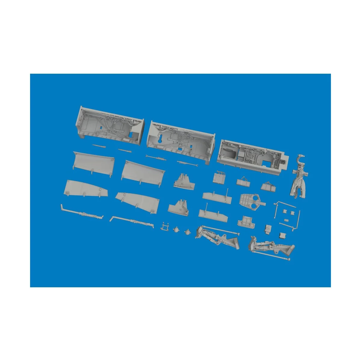 Jaguar wheel bays & undercarriage legs PRINT for Airfix, 1/48 - Edu...