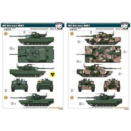 M1 Abrams MBT, 1/35 - Panda Hobby PH35030