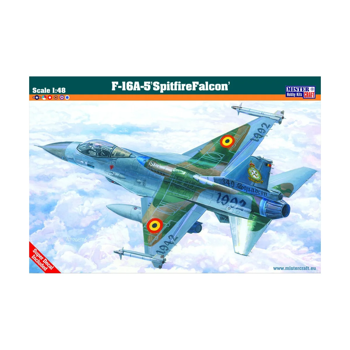 F-16A Block 5 Spitfire Falcon, 1/48 - Mistercraft G-03