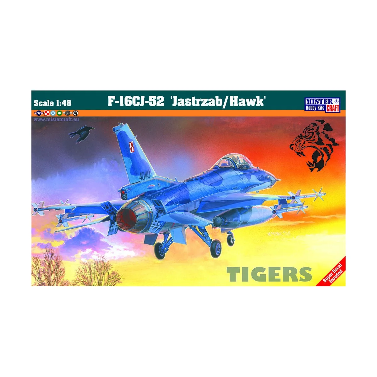 F-16C BLOCK 52 + JASTRZAB HAWK, 1/48 - Mistercraft G-116