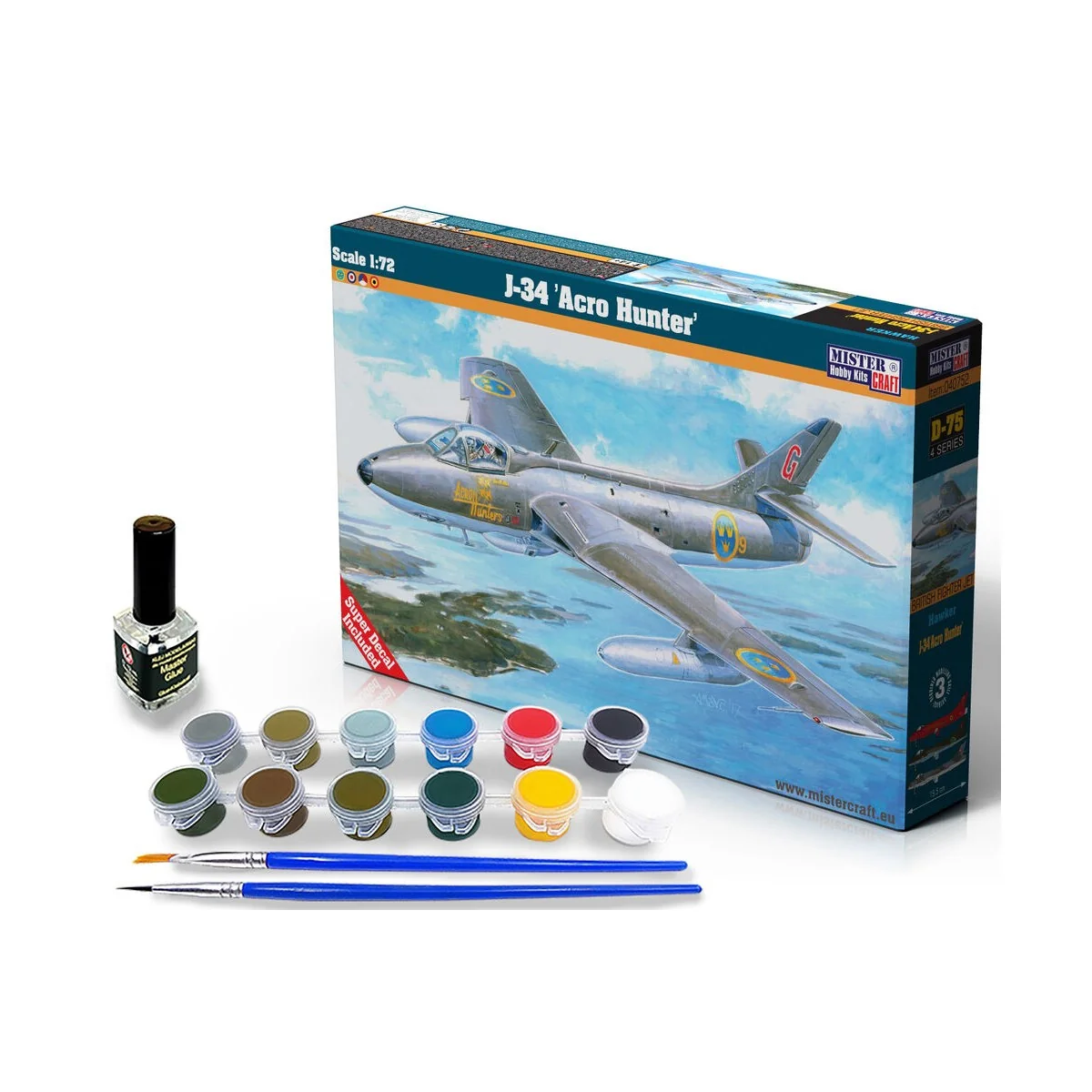 J-34 ACRO HUNTER START SET, 1/72 - Mistercraft SD-75