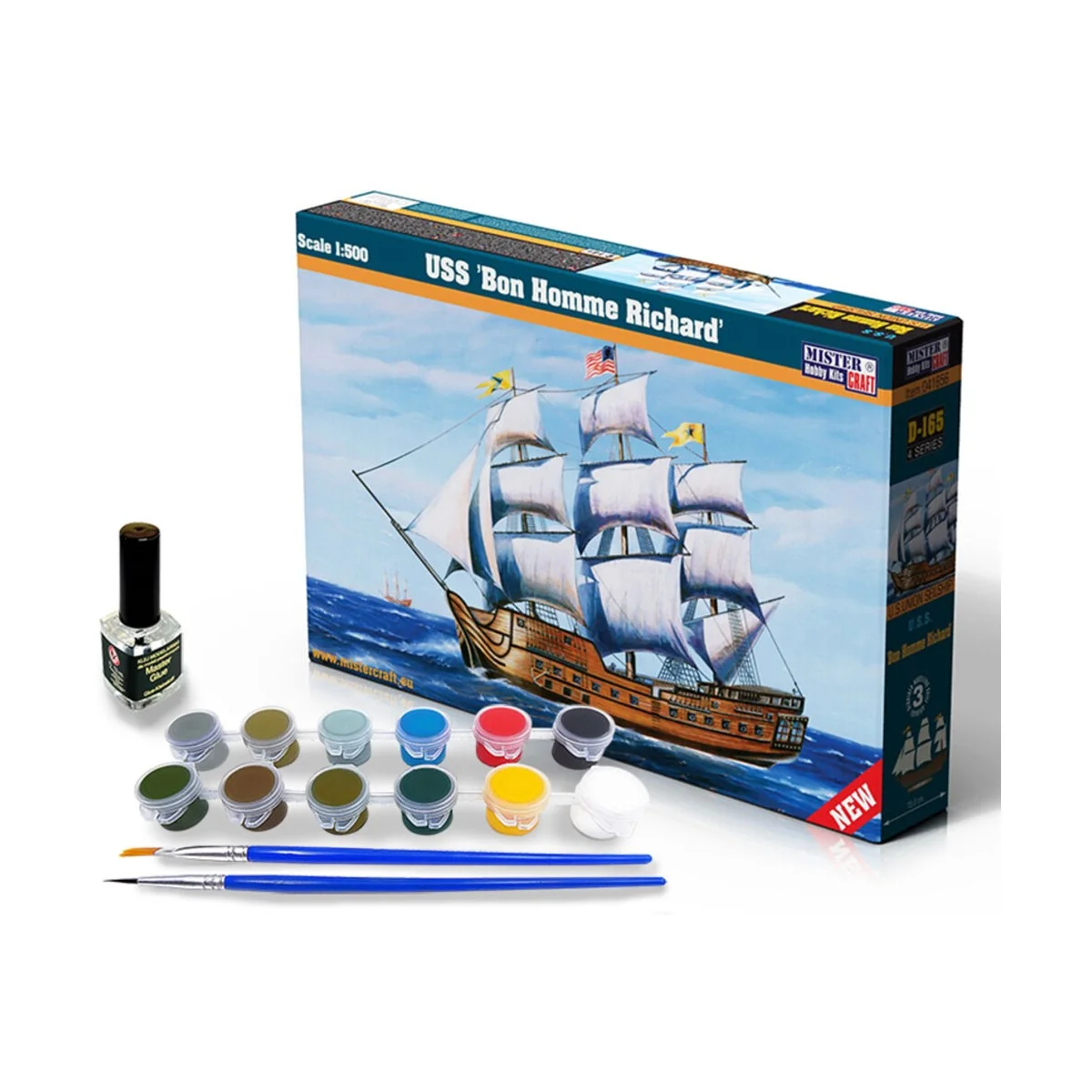 USS Bon Homme Richard START SET, 1/500 - Mistercraft SD-165