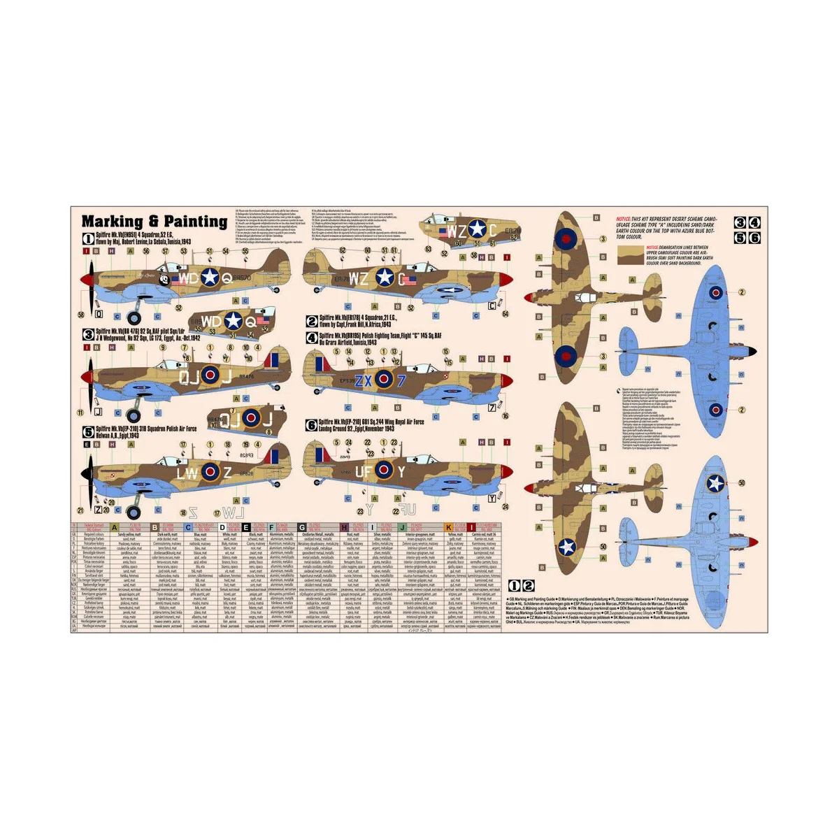 Spitfire Mk. Vb/ trop START SET, 1/72 - Mistercraft SD-192
