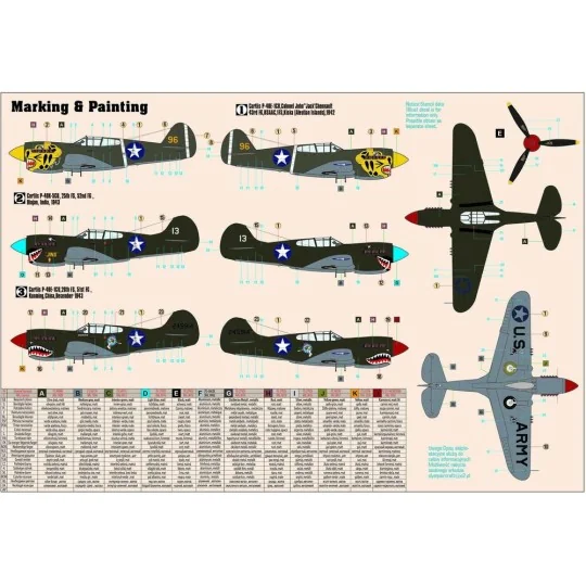 P-40E Aleutian Tiger START SET, 1/72 - Mistercraft SD-202