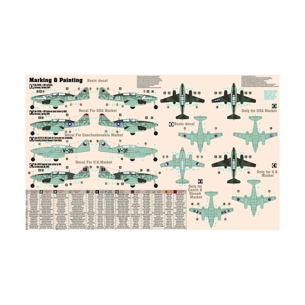 Me-262B-1a „Doppelsitzsiger” START SET, 1/72 - Mistercraft SD-215