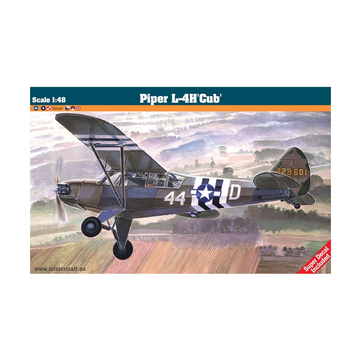 Piper L-4H CUB START SET, 1/48 - Mistercraft SE-41
