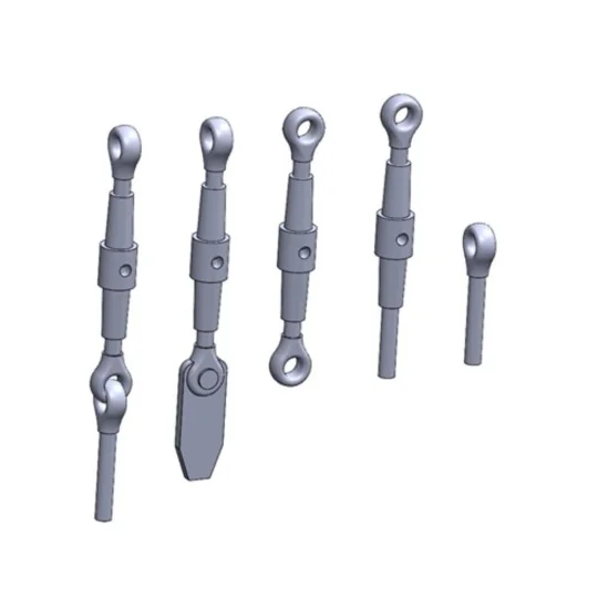 Rigging Turnbuckles - 4 types, 1/32 - Art Scale Kit 200-A32006