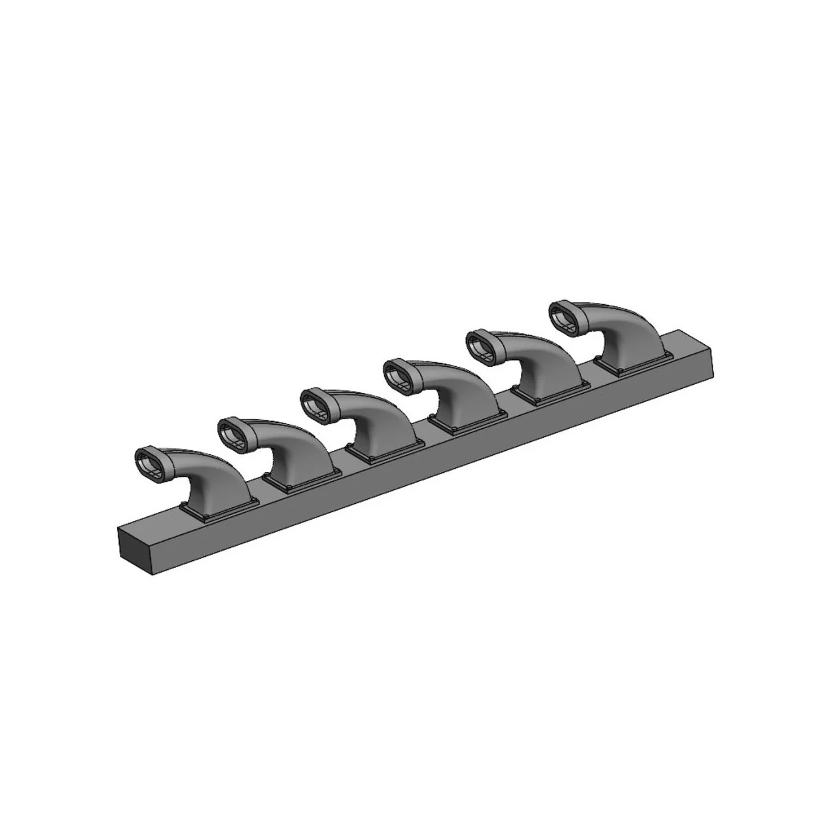 Bf 109K-4 Exhausts detail set - 3D print for Kotare, 1/32 - Art Sca...