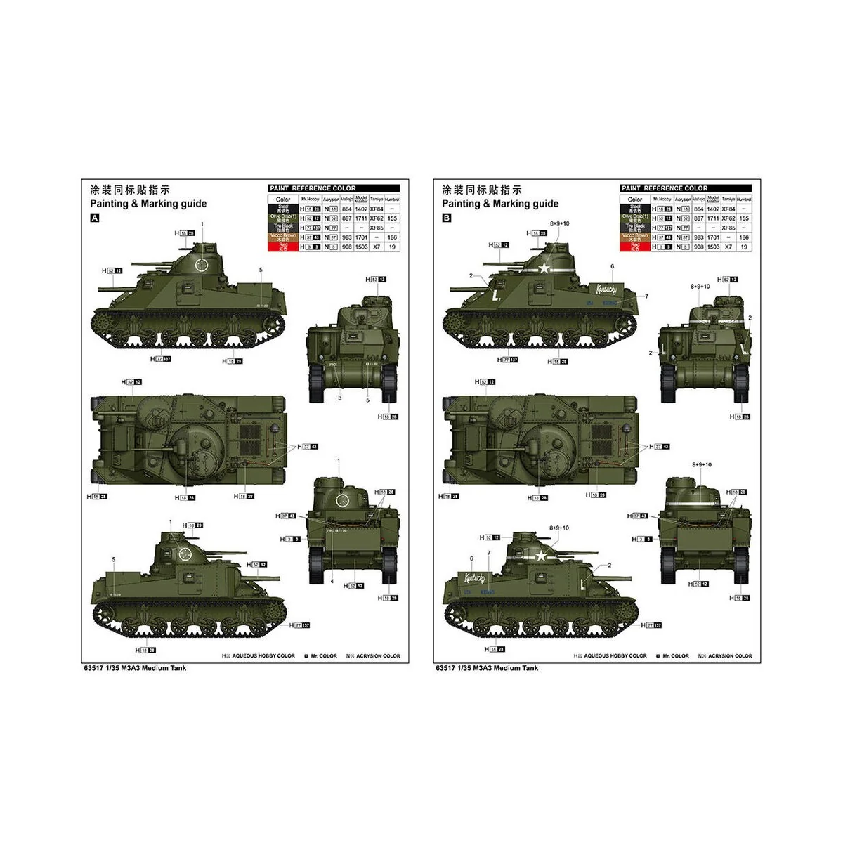 M3A3 Medium Tank, 1/35 - I LOVE KIT 63517