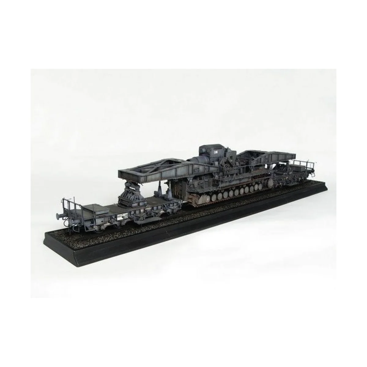 Mörser Karl Gerät 040/041 auf Eisenbahn-Transport-Trailer, 1/35 - T...