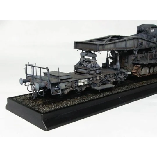 Mörser Karl Gerät 040/041 auf Eisenbahn-Transport-Trailer, 1/35 - T...