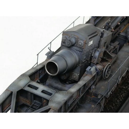 Mörser Karl Gerät 040/041 auf Eisenbahn-Transport-Trailer, 1/35 - T...