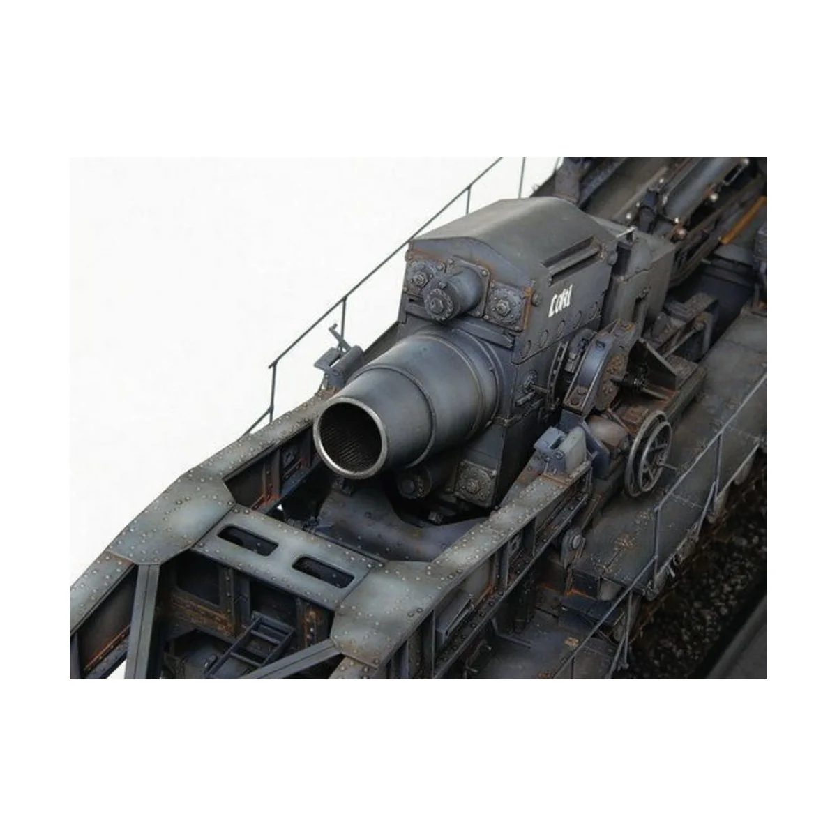 Mörser Karl Gerät 040/041 auf Eisenbahn-Transport-Trailer, 1/35 - T...