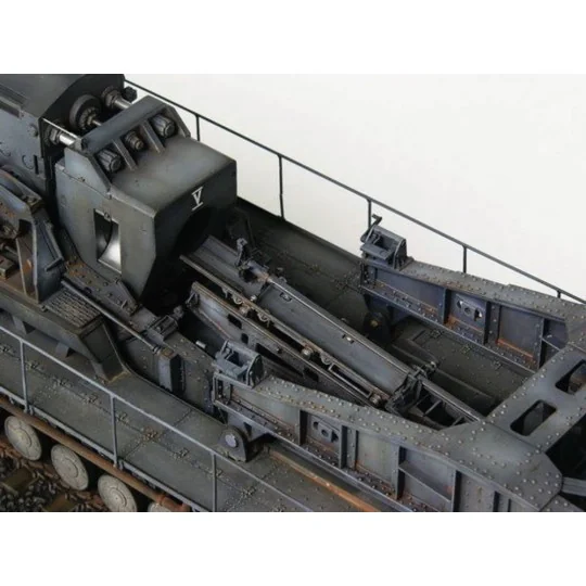 Mörser Karl Gerät 040/041 auf Eisenbahn-Transport-Trailer, 1/35 - T...