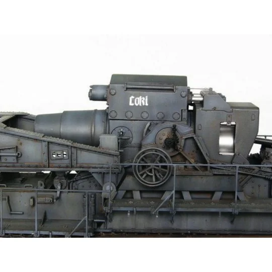 Mörser Karl Gerät 040/041 auf Eisenbahn-Transport-Trailer, 1/35 - T...