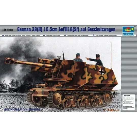 PzKpfw 39(H) 10, 5 cm LeFH18 (SFf) auf Geschützwagen, 1/35 - Trumpe...
