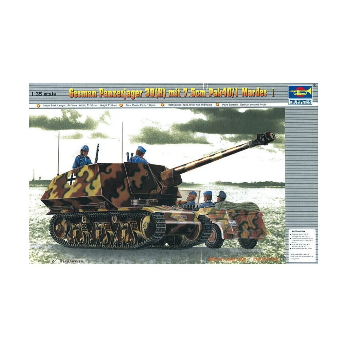 PzKpfw 39(H) Panzerjäger mit 7, 5 cm Pak 40/1 Marder, 1/35 - Trumpe...