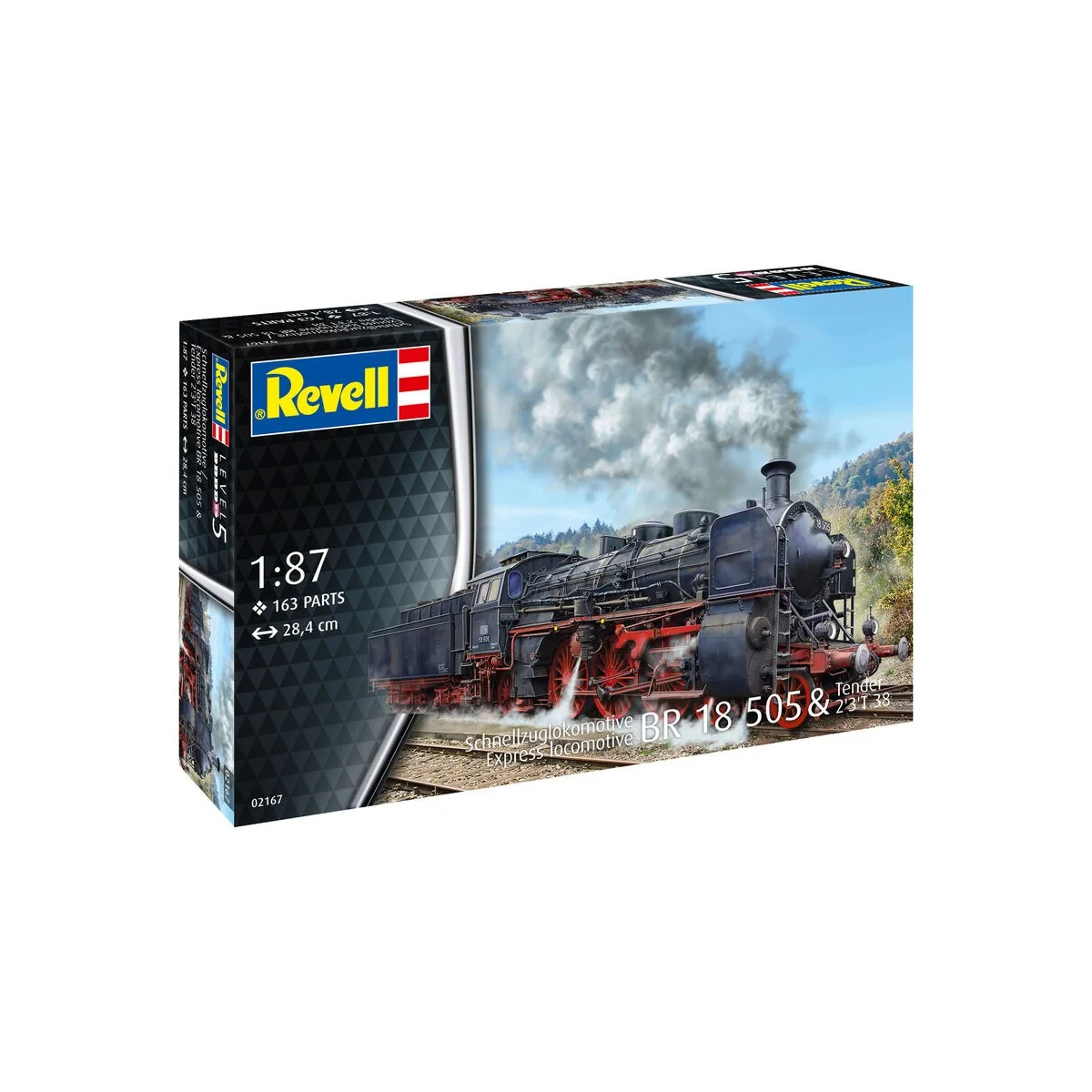 Schnellzuglokomotive BR 18 505 mit Tender 2'3' T38, 1/87 - Revell 0...