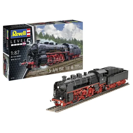 Schnellzuglokomotive S3/6 BR18(5) mit Tender 2‘2’T, 1/87 - Revell 0... Schnellzuglokomotive S3/6 BR18(5) mit Tender 2‘2’T, 1/87 - Revell 0...