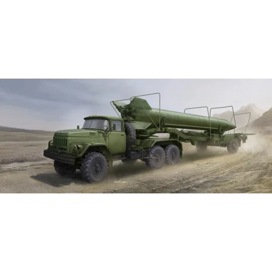 Soviet Zil-131V tow 2T3M1 Trailer with 8K14 Missile, 1/35 - Trumpet...