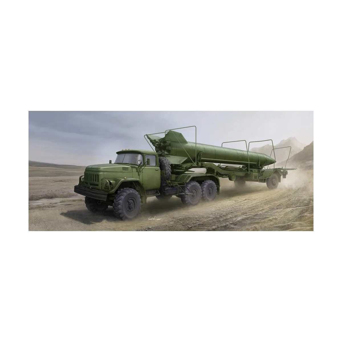 Soviet Zil-131V tow 2T3M1 Trailer with 8K14 Missile, 1/35 - Trumpet...