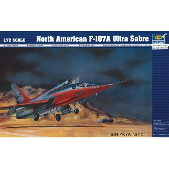 North American F-107 A Ultra Sabre, 1/72 - Trumpeter 01605