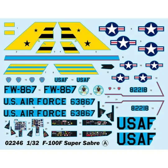 F-100F Super Sabre, 1/32 - Trumpeter 02246