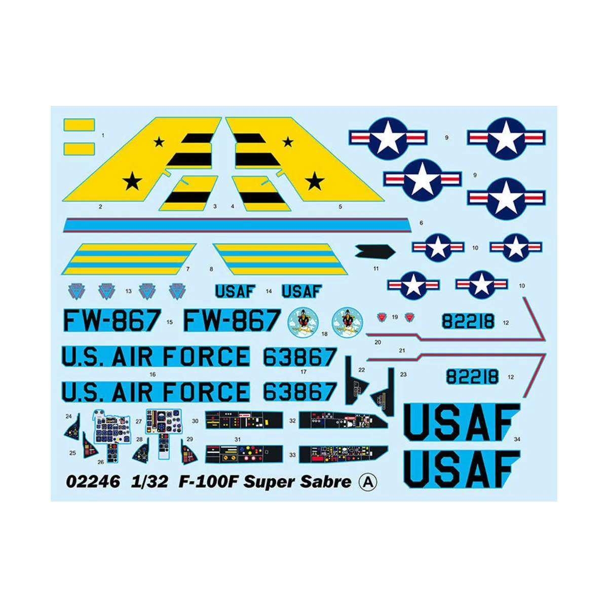 F-100F Super Sabre, 1/32 - Trumpeter 02246