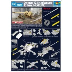 German 128mm Pak44 (Krupp), 1/35 - Trumpeter 02317 2