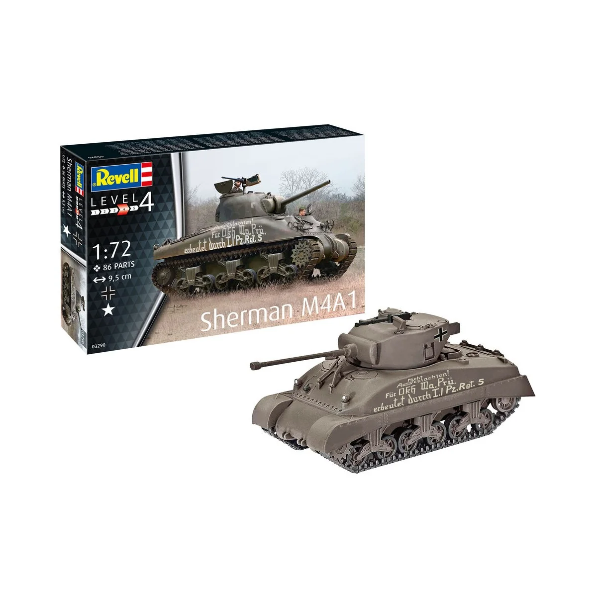 Sherman M4A1, 1/72 - Revell 03290