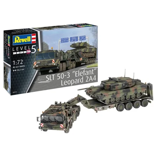 SLT 50-3 "Elefant" + Leopard 2A4, 1/72 - Revell 03311 SLT 50-3 "Elefant" + Leopard 2A4, 1/72 - Revell 03311