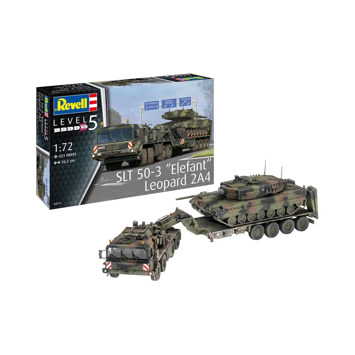 SLT 50-3 "Elefant" + Leopard 2A4, 1/72 - Revell 03311 SLT 50-3 "Elefant" + Leopard 2A4, 1/72 - Revell 03311