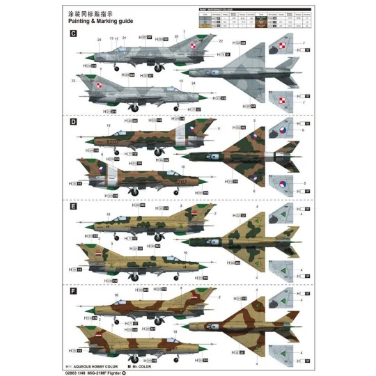 MiG-21MF Fighter, 1/48 - Trumpeter 02863