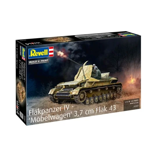 Flakpanzer IV - Möbelwagen 3, 7 cm Flak 43, 1/72 - Revell 03363