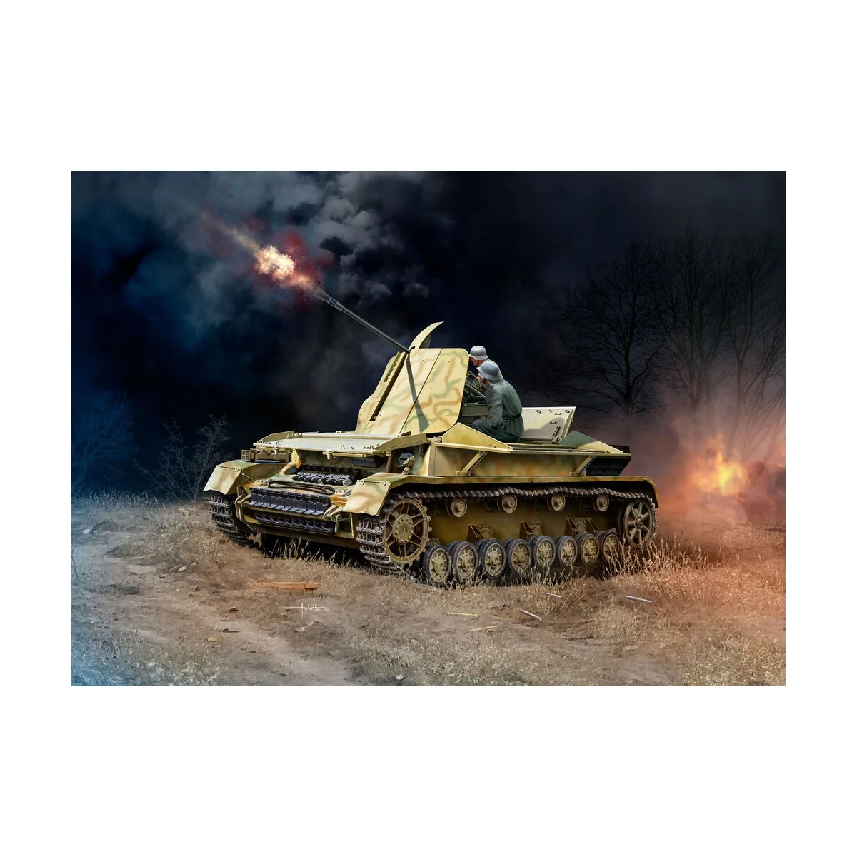 Flakpanzer IV - Möbelwagen 3, 7 cm Flak 43, 1/72 - Revell 03363