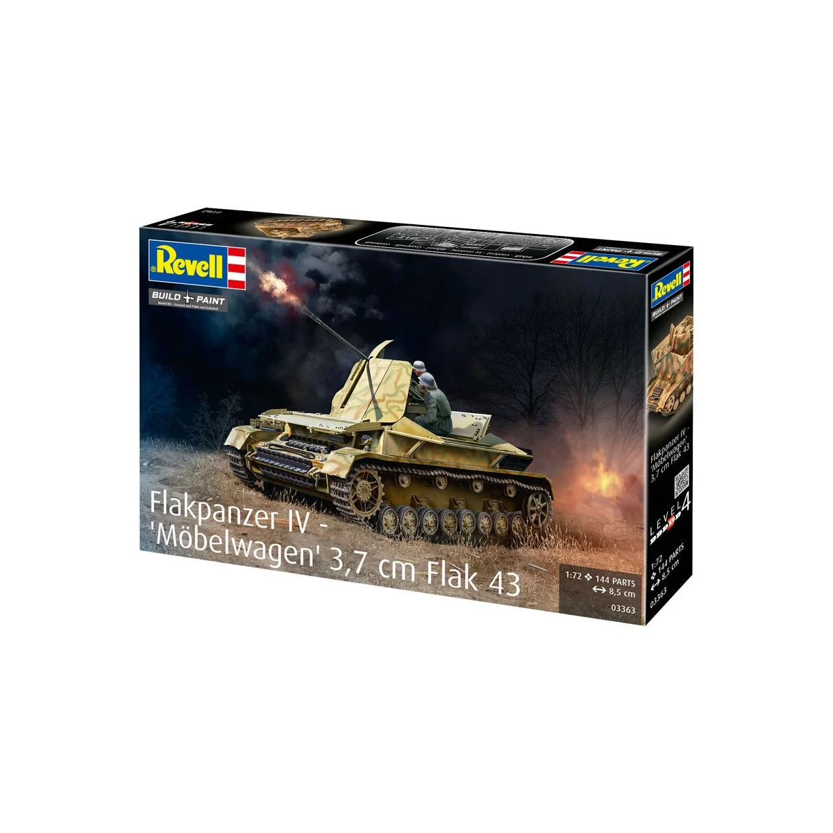 Flakpanzer IV - Möbelwagen 3, 7 cm Flak 43, 1/72 - Revell 03363
